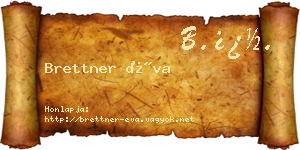 Brettner Éva névjegykártya